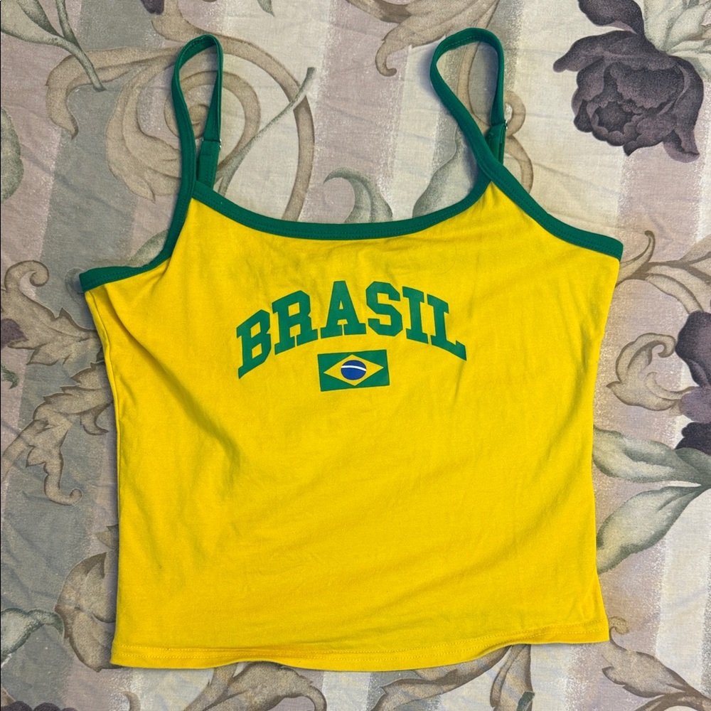 Edikted Yellow and Green Brasil Camisole